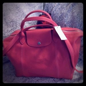 Longchamp Large Leather Tote